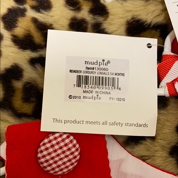 Mud Pie Boys Christmas Reindeer Corduroy Longall - Picture 4 of 6